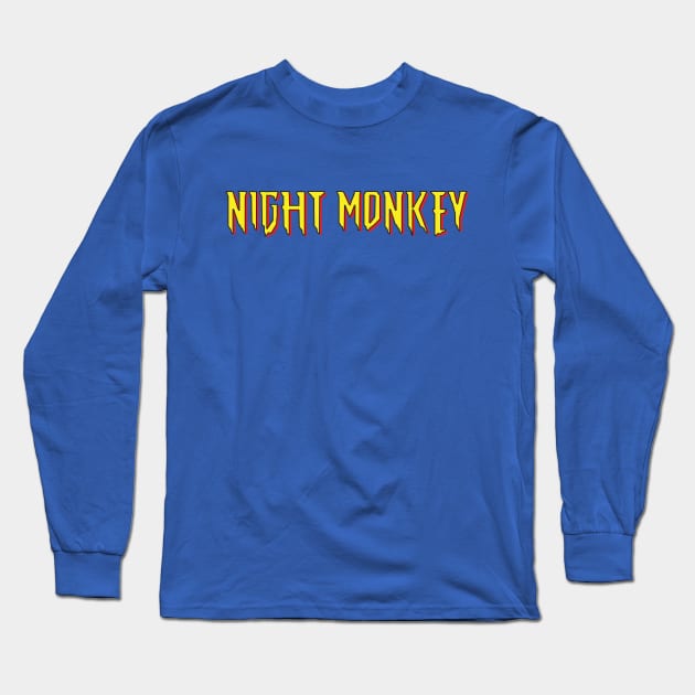 Night Monkey Long Sleeve T-Shirt by PeterMelnick